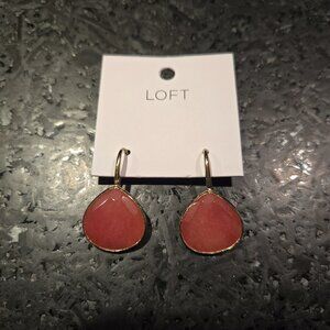 LOFT Red Teardrop Earrings